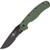 Ontario 8847OD RAT-1 Part Serrated Linerlock Folding Pocket Knife