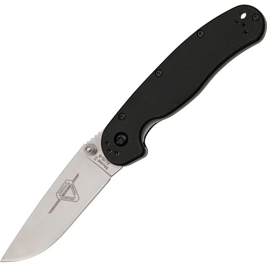 Ontario 8860 RAT II Folder Black Linerlock Pocket Knife 1 Ontario 8860 RAT II Folder Black Linerlock Pocket Knife