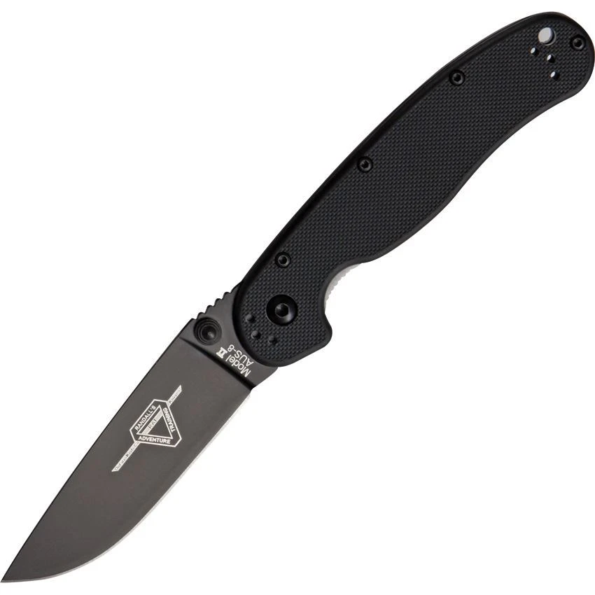 Ontario 8861 RAT II Folder Black Linerlock Pocket Knife 1 Ontario 8861 RAT II Folder Black Linerlock Pocket Knife