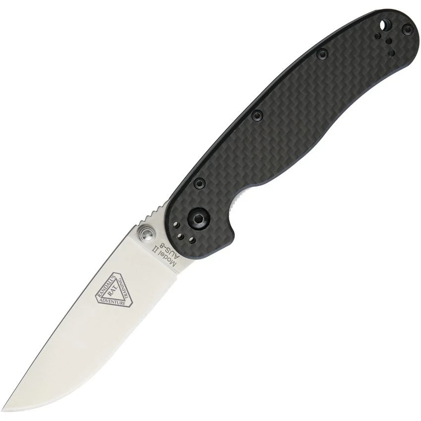 Ontario 8836 RAT II Carbon Fiber Drop Point Linerlock Folding Pocket Knife 1 Ontario 8836 RAT II Carbon Fiber Drop Point Linerlock Folding Pocket Knife