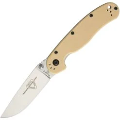 Ontario 8828DT RAT II Linerlock D2 Folding Knife With Desert Tan G10 Handle