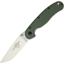 Ontario 8828OD RAT II Linerlock Folding Knife With OD Green G10 Handle