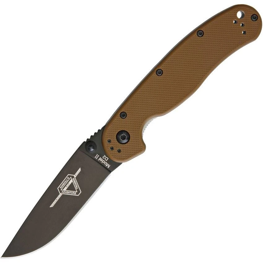 Ontario 8830CB RAT II Linerlock Folding Knife With Coyote Brown G10 Handle 1 Ontario 8830CB RAT II Linerlock Folding Knife With Coyote Brown G10 Handle