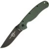 Ontario 8830OD RAT II Linerlock OD Green D2 Folding Knife With OD Green G10 Handle