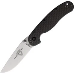 Ontario 8832 RAT II Linerlock D2 CF Folding Knife With Carbon Fiber Handle