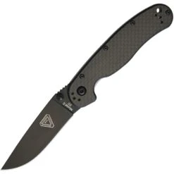 Ontario 8834 RAT II Linerlock D2 CF Folding Knife With Carbon Fiber Handle