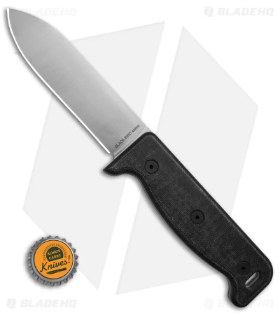 Ontario Black Bird Fixed Blade Knife Black Micarta W/ Sheath (5" Satin S35VN) 4 Ontario Black Bird Fixed Blade Knife Black Micarta W/ Sheath (5" Satin S35VN) - Image 4