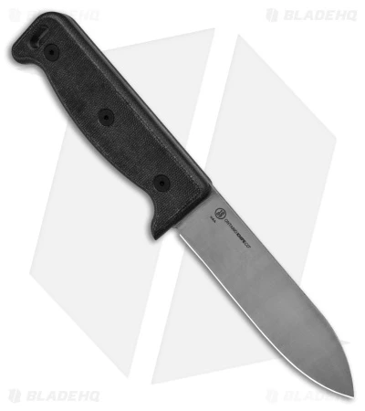 Ontario Black Bird Fixed Blade Knife Black Micarta W/ Sheath (5" Satin S35VN) 2 Ontario Black Bird Fixed Blade Knife Black Micarta W/ Sheath (5" Satin S35VN) - Image 2