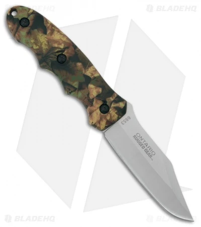 Ontario Camo Fixed Blade Bowie Knife Green Camo Polymer (4" Bead Blast) O8853 1 Ontario Camo Fixed Blade Bowie Knife Green Camo Polymer (4" Bead Blast) O8853