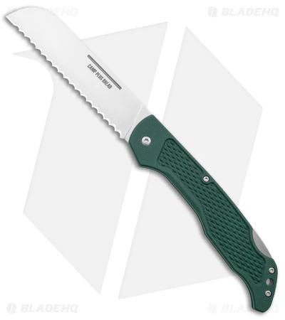 Ontario Camp Plus Bread Folder Knife Green GFN (4.25" Satin) 4310 1 Ontario Camp Plus Bread Folder Knife Green GFN (4.25" Satin) 4310