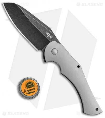 Ontario Carter 2quared Frame Lock Flipper Titanium (3.5" Black SW) 8876 OKC 4 Ontario Carter 2quared Frame Lock Flipper Titanium (3.5" Black SW) 8876 OKC - Image 4