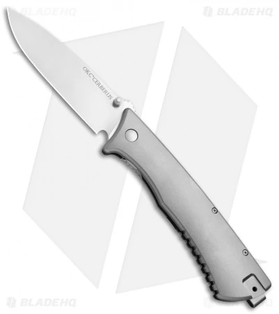 Ontario Cerberus Folder Frame Lock Knife Titanium (3.75" Satin) 1776 1 Ontario Cerberus Folder Frame Lock Knife Titanium (3.75" Satin) 1776
