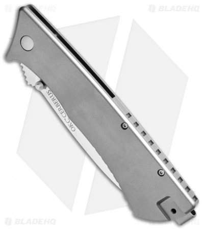 Ontario Cerberus Folder Frame Lock Knife Titanium (3.75" Satin) 1776 2 Ontario Cerberus Folder Frame Lock Knife Titanium (3.75" Satin) 1776 - Image 2