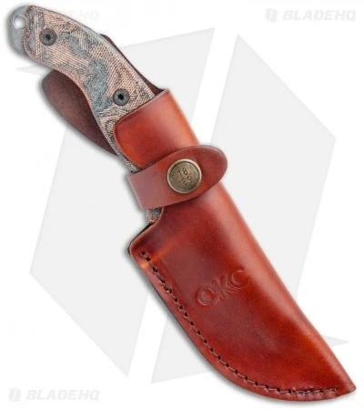 Ontario Hiking Knife Fixed Blade Micarta W/ Leather Sheath (3.75" Satin) 3 Ontario Hiking Knife Fixed Blade Micarta W/ Leather Sheath (3.75" Satin) - Image 3