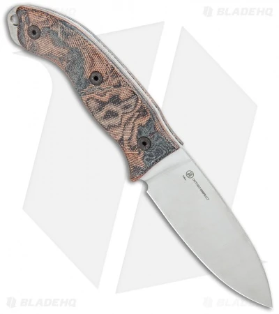 Ontario Hiking Knife Fixed Blade Micarta W/ Leather Sheath (3.75" Satin) 2 Ontario Hiking Knife Fixed Blade Micarta W/ Leather Sheath (3.75" Satin) - Image 2