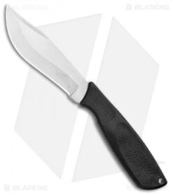 Ontario Hunt Plus Recurve Fixed Blade Knife Black Rubber (4.75" Satin) 9720