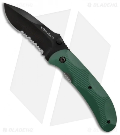 Ontario Joe Pardue Utilitac Liner Lock Knife Green Zytel (3.1" Black Serr) 1 Ontario Joe Pardue Utilitac Liner Lock Knife Green Zytel (3.1" Black Serr)
