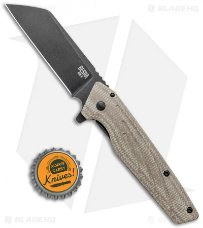 Ontario Knife Company Besra Frame Lock Knife Tan Micarta (3" Black SW) 4 Ontario Knife Company Besra Frame Lock Knife Tan Micarta (3" Black SW) - Image 4