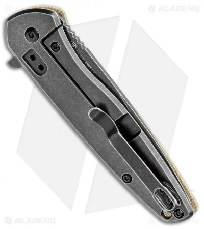 Ontario Knife Company Shikra Frame Lock Knife Tan Micarta (3.25" BSW) 3 Ontario Knife Company Shikra Frame Lock Knife Tan Micarta (3.25" BSW) - Image 3