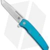 Ontario Knife Company Ti 22 Ultrablue Frame Lock Knife Blue Ti (3.25" Satin)