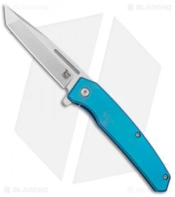 Ontario Knife Company Ti 22 Ultrablue Frame Lock Knife Blue Ti (3.25" Satin)