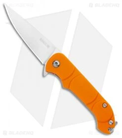 Ontario Navigator Liner Lock Knife Orange Plastic (2.375" Satin) 8900