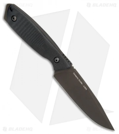 Ontario OKC Cerberus Fixed Blade Knife W/ Nylon Sheath (4.8" Black) 8694 2 Ontario OKC Cerberus Fixed Blade Knife W/ Nylon Sheath (4.8" Black) 8694 - Image 2