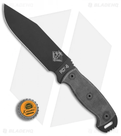 Ontario OKC Ranger RD-6 Fixed Blade Knife Black Micarta (6.6" Black) 8675 4 Ontario OKC Ranger RD-6 Fixed Blade Knife Black Micarta (6.6" Black) 8675 - Image 4