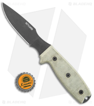 Ontario OKC RAT-3 Caper Fixed Blade Knife Tan Micarta (3" Black) 8663 4 Ontario OKC RAT-3 Caper Fixed Blade Knife Tan Micarta (3" Black) 8663 - Image 4