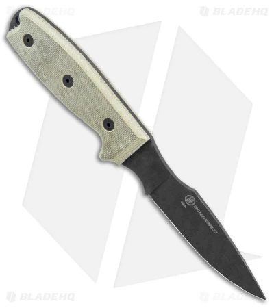 Ontario OKC RAT-3 Caper Fixed Blade Knife Tan Micarta (3" Black) 8663 2 Ontario OKC RAT-3 Caper Fixed Blade Knife Tan Micarta (3" Black) 8663 - Image 2