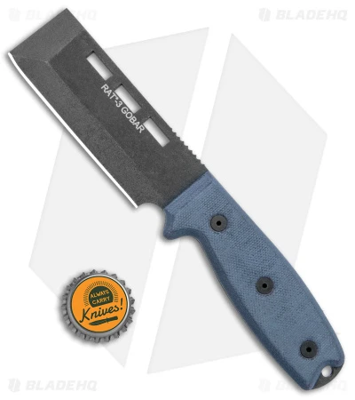 Ontario OKC RAT-3 Gobar Fixed Blade Knife Black Micarta (3.5" Black) 8660 4 Ontario OKC RAT-3 Gobar Fixed Blade Knife Black Micarta (3.5" Black) 8660 - Image 4