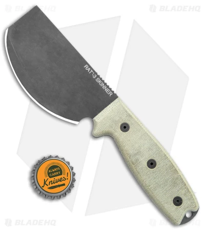 Ontario OKC RAT-3 Skinner Fixed Blade Knife Tan Micarta (3.75" Black) 8661 4 Ontario OKC RAT-3 Skinner Fixed Blade Knife Tan Micarta (3.75" Black) 8661 - Image 4