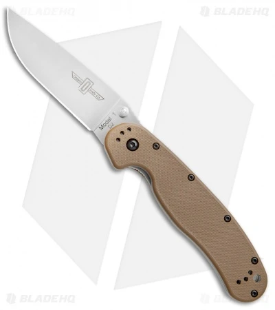 Ontario RAT Model 1 Liner Lock Knife Coyote Brown (3.6" D2 Satin) 8867CB 1 Ontario RAT Model 1 Liner Lock Knife Coyote Brown (3.6" D2 Satin) 8867CB