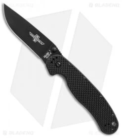 Ontario RAT Model 1 Liner Lock Knife G-10/CF (3.6" AUS-8 Black) 8887CF