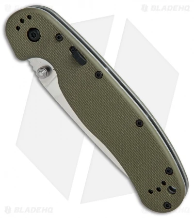 Ontario RAT Model 1A Spring Assisted Knife OD Green G-10 (3.625" Satin) 8870OD 3 Ontario RAT Model 1A Spring Assisted Knife OD Green G-10 (3.625" Satin) 8870OD - Image 3