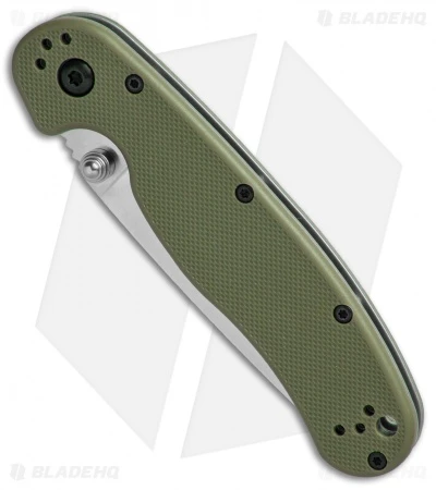 Ontario RAT Model 2 Liner Lock Knife OD Green Nylon (3" Satin AUS-8) 8860OD 3 Ontario RAT Model 2 Liner Lock Knife OD Green Nylon (3" Satin AUS-8) 8860OD - Image 3
