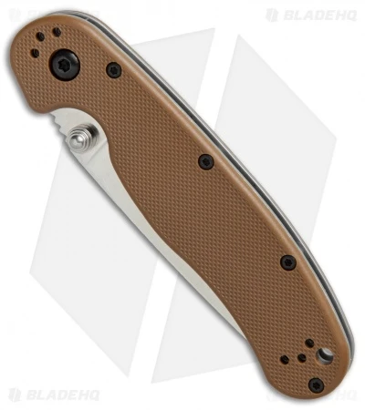 Ontario RAT Model 2 Liner Lock Knife Coyote Brown Nylon (3" Satin AUS-8) 8860CB 3 Ontario RAT Model 2 Liner Lock Knife Coyote Brown Nylon (3" Satin AUS-8) 8860CB - Image 3