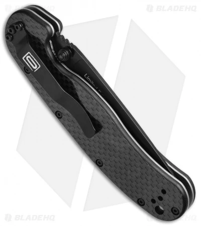 Ontario RAT Model 1 Liner Lock Knife G-10/Carbon Fiber (3.7" D2 Black Serr) 3 Ontario RAT Model 1 Liner Lock Knife G-10/Carbon Fiber (3.7" D2 Black Serr) - Image 3