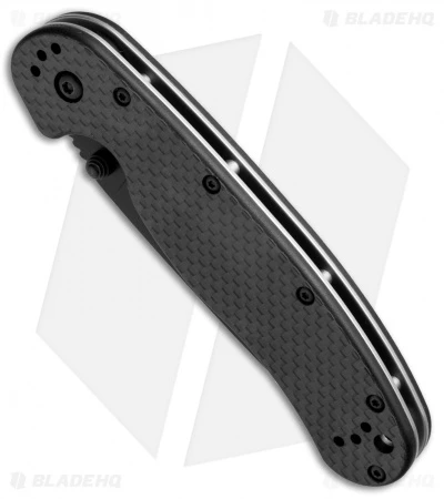 Ontario RAT Model 1 Liner Lock Knife G-10/Carbon Fiber (3.7" D2 Black Serr) 2 Ontario RAT Model 1 Liner Lock Knife G-10/Carbon Fiber (3.7" D2 Black Serr) - Image 2