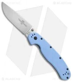 Ontario RAT Model 1 Liner Lock Knife Light Blue (3.625" Satin) 8848BL