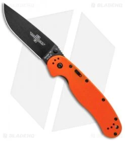 Ontario RAT Model 1A Spring Assisted Knife Orange G10 (3.625" Black) 8871OR
