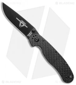 Ontario RAT Model 2 Liner Lock Knife Carbon Fiber/G-10 (3" Black AUS-8) 8838