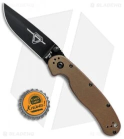 Ontario RAT Model 2 Liner Lock Knife Coyote Brown Nylon (3" Black D2) 8830CB 7 Ontario RAT Model 2 Liner Lock Knife Coyote Brown Nylon (3" Black D2) 8830CB -Blade HQ Ontario RAT Model 2 LL Coyote Brown Black D2 ON8830CB BHQ 79701 jr bottlecap