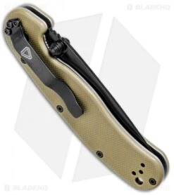 Ontario RAT Model 2 Liner Lock Knife Desert Tan Nylon (3" Black D2) 8830DT 6 Ontario RAT Model 2 Liner Lock Knife Desert Tan Nylon (3" Black D2) 8830DT -Blade HQ Ontario RAT Model 2 LL Desert Tan Black D2 ON8830DT BHQ 79702 jr side