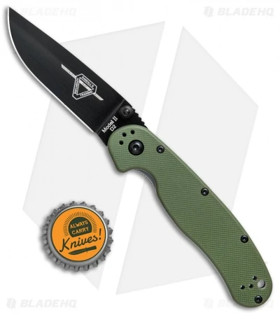 Ontario RAT Model 2 Liner Lock Knife OD Green Nylon (3" Black D2) 8830OD 4 Ontario RAT Model 2 Liner Lock Knife OD Green Nylon (3" Black D2) 8830OD - Image 4