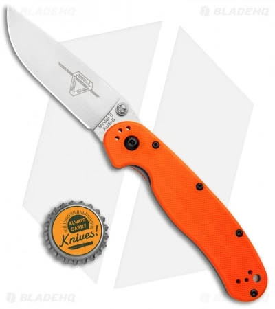 Ontario RAT Model 2 Liner Lock Knife Orange Nylon (3" Satin AUS-8) 8860OR 4 Ontario RAT Model 2 Liner Lock Knife Orange Nylon (3" Satin AUS-8) 8860OR - Image 4