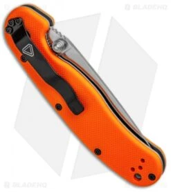 Ontario RAT Model 2 Liner Lock Knife Orange Nylon (3" Satin AUS-8) 8860OR 6 Ontario RAT Model 2 Liner Lock Knife Orange Nylon (3" Satin AUS-8) 8860OR -Blade HQ Ontario RAT Model 2 LL Orange Satin 8860OR BHQ 101812 jr side