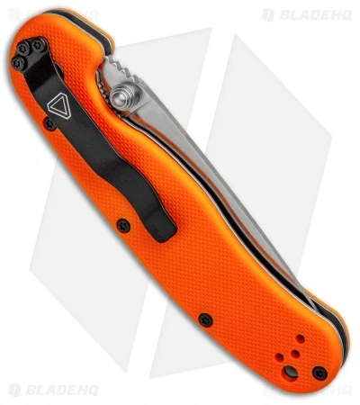 Ontario RAT Model 2 Liner Lock Knife Orange Nylon (3" Satin AUS-8) 8860OR 3 Ontario RAT Model 2 Liner Lock Knife Orange Nylon (3" Satin AUS-8) 8860OR - Image 3