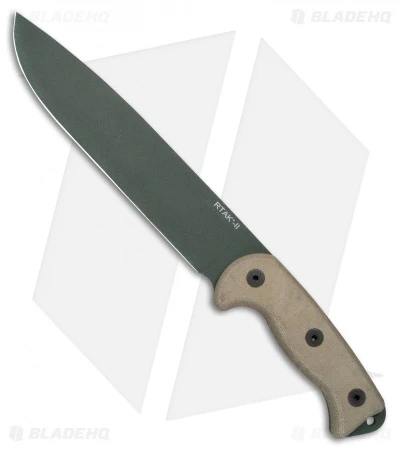 Ontario RTAK-II Knife Fixed Blade Knife Natural Micarta (10.5" Green) OKC 8669 1 Ontario RTAK-II Knife Fixed Blade Knife Natural Micarta (10.5" Green) OKC 8669