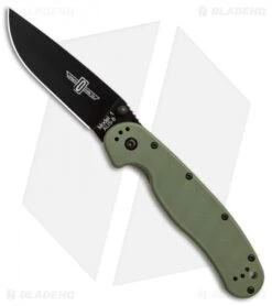 Ontario RAT Model 1 Liner Lock Knife OD Green (3.625" Black) 8846OD